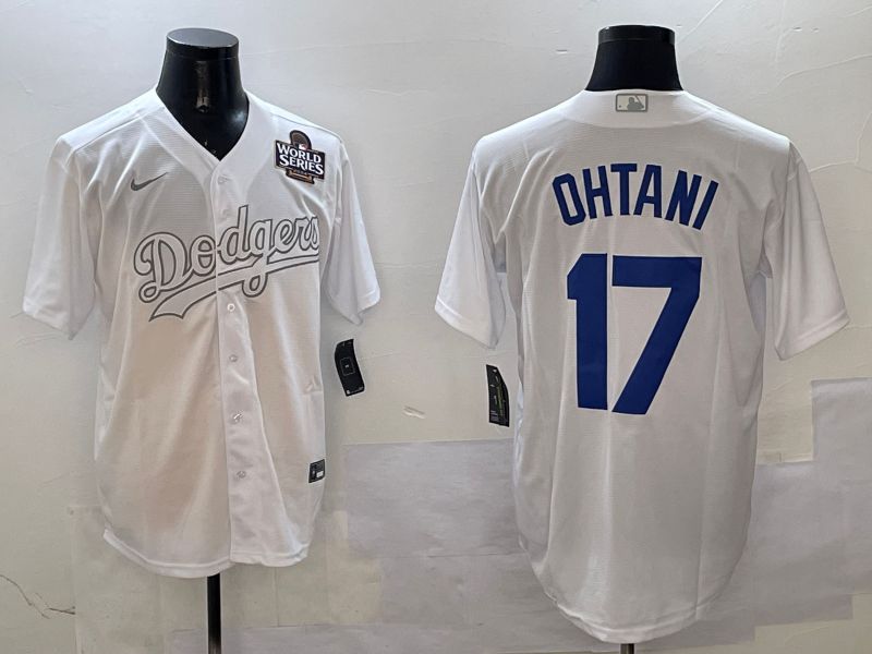 Men Los Angeles Dodgers #17 Ohtani White Fashion Edition Game 2025 Nike MLB Jersey style 5->los angeles dodgers->MLB Jersey